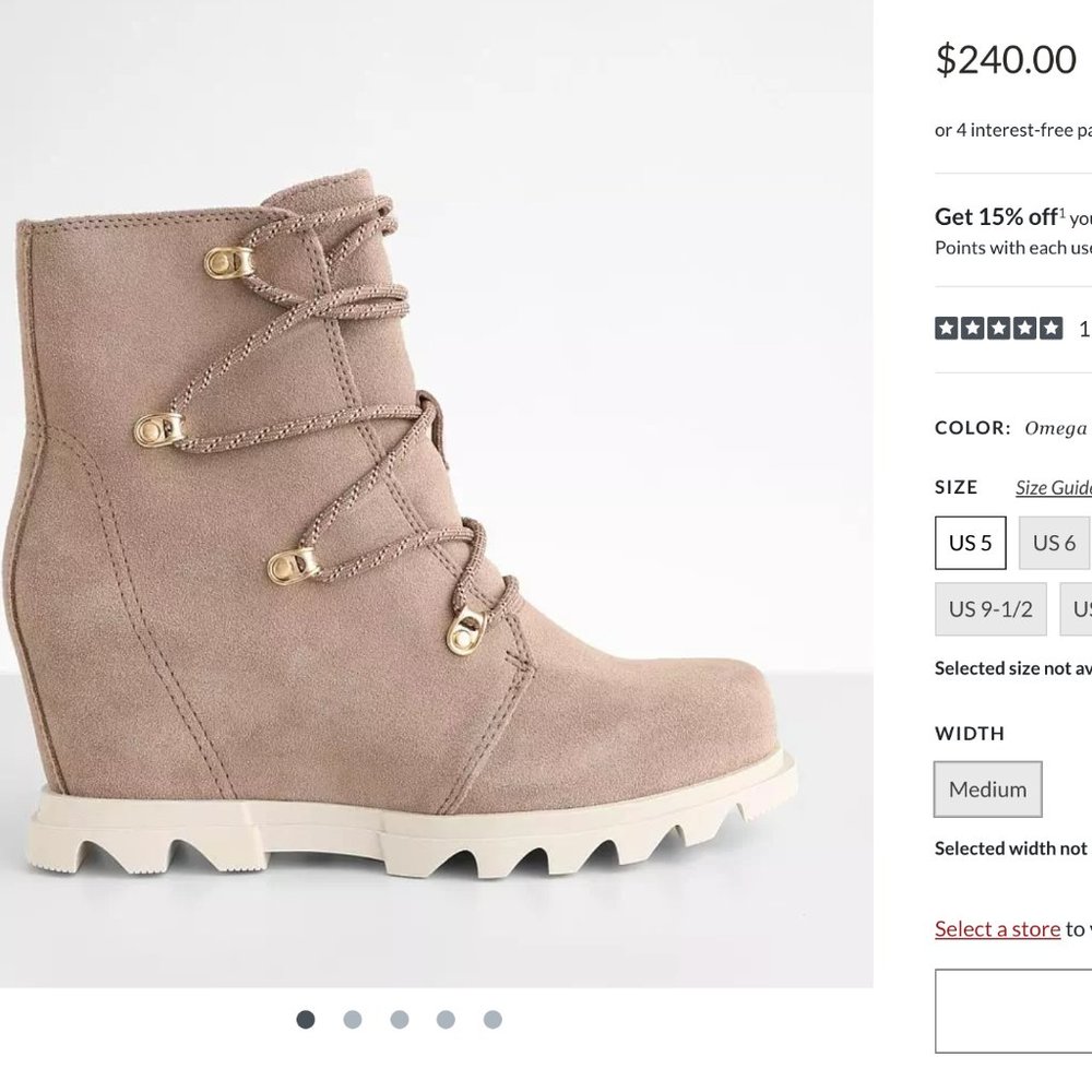Sorel Waterproof Joan of Arctic™ Wedge III Lace Leather Heeled Boot
